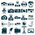 25 custom camera icons Royalty Free Stock Photo