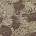 Custom camouflage texture pattern, horizontal pale green tan taupe brown textured camo background, old aged weathered cotton twill