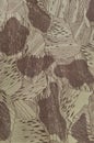 Custom camouflage texture pattern, vertical pale green tan taupe brown textured camo background, old aged weathered cotton twill