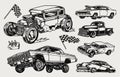 Custom cars vintage concept Royalty Free Stock Photo