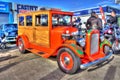 Custom Chevy wood panelled van