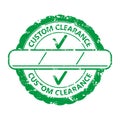 Custom clearance rubber stamp with place for timestamp