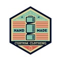 Custom clothing studio vintage isolated label