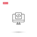 Custom code icon vector design isolated 5