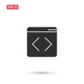 Custom code icon vector design isolated