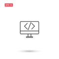 Custom code icon vector design isolated 7