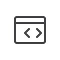 Custom code line simple icon