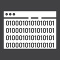 Custom coding glyph icon, seo and development Royalty Free Stock Photo