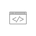 Custom coding icon, programming symbol Royalty Free Stock Photo