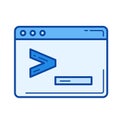Custom coding line icon. Royalty Free Stock Photo