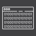 Custom coding line icon, seo and development Royalty Free Stock Photo