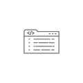 Custom coding symbol Programming vector icon isolated on white background Royalty Free Stock Photo