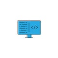 Custom coding symbol Programming vector icon isolated on white background Royalty Free Stock Photo