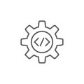 Custom coding symbol Programming vector icon isolated on white background Royalty Free Stock Photo