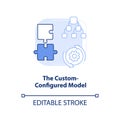 Custom configured model light blue concept icon Royalty Free Stock Photo