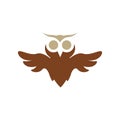 custom cute owl logo design vector illustration symbol of knowledge concept Royalty Free Stock Photo