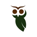 custom cute owl logo design vector illustration symbol of knowledge concept Royalty Free Stock Photo