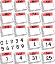 Custom Day Calendar (Red)