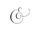 Custom decorative ampersand isolated on white. Great for wedding invitations, cards, banners, photo overlays.