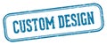 custom design stamp. custom design rectangular stamp on white background Royalty Free Stock Photo