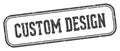 custom design stamp. custom design rectangular stamp on white background Royalty Free Stock Photo