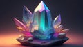 Custom Designed Crystal Stunningly Modern Geometric Patterns in a Glittering Array of Colors, Illuminating an Elegant and Royalty Free Stock Photo