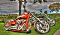 Custom designed motorbikes Royalty Free Stock Photo