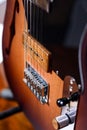 Custom Fender electric guitar with strings Royalty Free Stock Photo