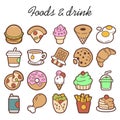 20 custom food snacks drinks icons