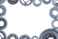 Interlocking Steel Gear Border Royalty Free Stock Photo