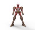 3d rendering of a mech standing on a isolated background Royalty Free Stock Photo