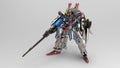 3d rendering of a mech standing on a white background Royalty Free Stock Photo
