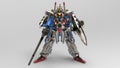 3d rendering of a mech standing on a white background Royalty Free Stock Photo