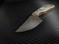 Custom hand forged knife with jeans micarta handles