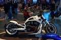 Custom Harley Davidson V-Rod Motorcycle is a member of the IMIS2019 Motor Show. Saint-Petersburg, Russia