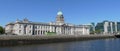 Custom House wide angle panorama over River Liffey