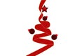 Christmas tree background with white and red color combination.