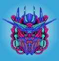 Custom Killer Robot Head Illustration