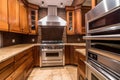 custom kitchen with built-in grill, oven, and fryer for cooking delicious and healthy meals