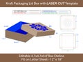 Custom Kraft packaging gifts box with Laser cut Dieline Template Royalty Free Stock Photo
