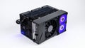 Custom Liquid-Cooled Mini Gaming PC on White Royalty Free Stock Photo