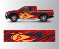 Custom livery race rally offroad car vehicle sticker and tinting. Car wrap decal design vector