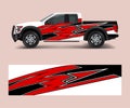 Custom livery race rally offroad car vehicle sticker and tinting. Car wrap decal design vector