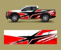 Custom livery race rally offroad car vehicle sticker and tinting. Car wrap decal design vector