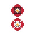 custom maltese cross firefighter logo vector design symbol Royalty Free Stock Photo