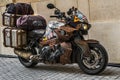 Custom modern motorcycle bmw with parts that mimics rust