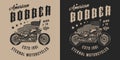 Custom motorbike vintage monochrome emblem Royalty Free Stock Photo