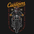 Custom motorcycle vintage colorful print