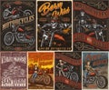 Custom motorcycle vintage posters