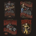 Custom motorcycle vintage prints